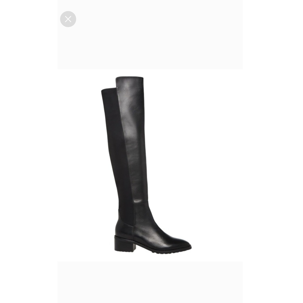 Blondo Boots Size 6.5 Black Leather Over the Knee Leather Fabric Waterproof - Picture 2 of 8